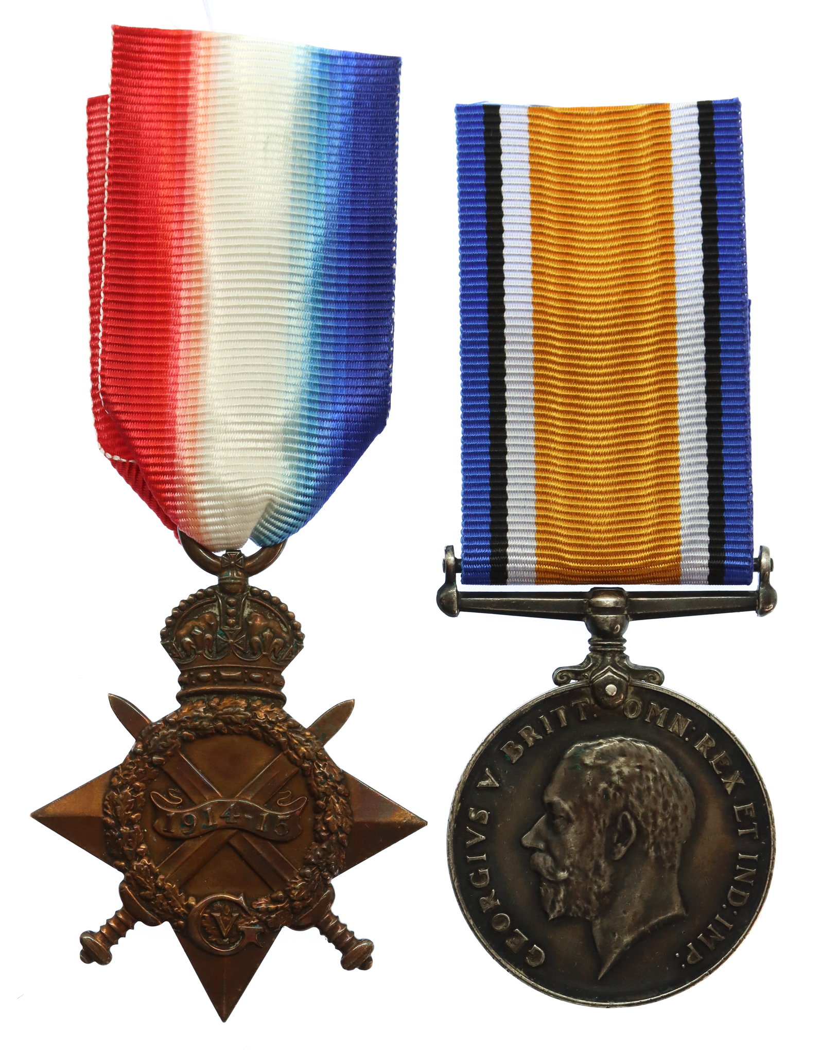 WW1 1914-15 Star and British War Medal - Pte. J. McCann, 6th Bn. East Lancashire Regiment - Wounded