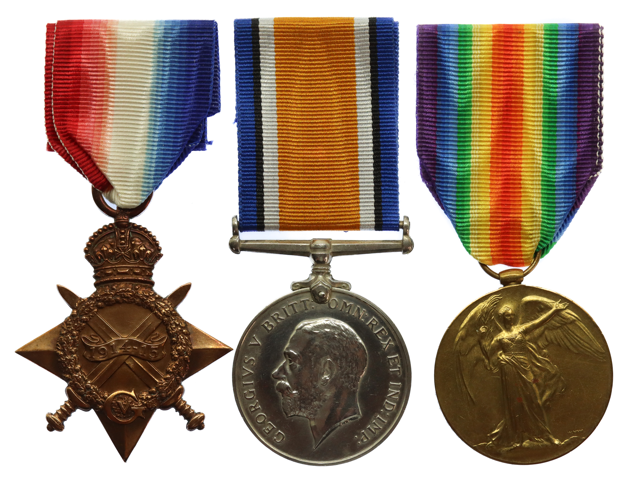 WW1 1914-15 Star Medal Trio - Able Seaman L. Breakwell, R.N.V.R. Nelson Battalion, Royal Naval Division - K.I.A. 13/11/16