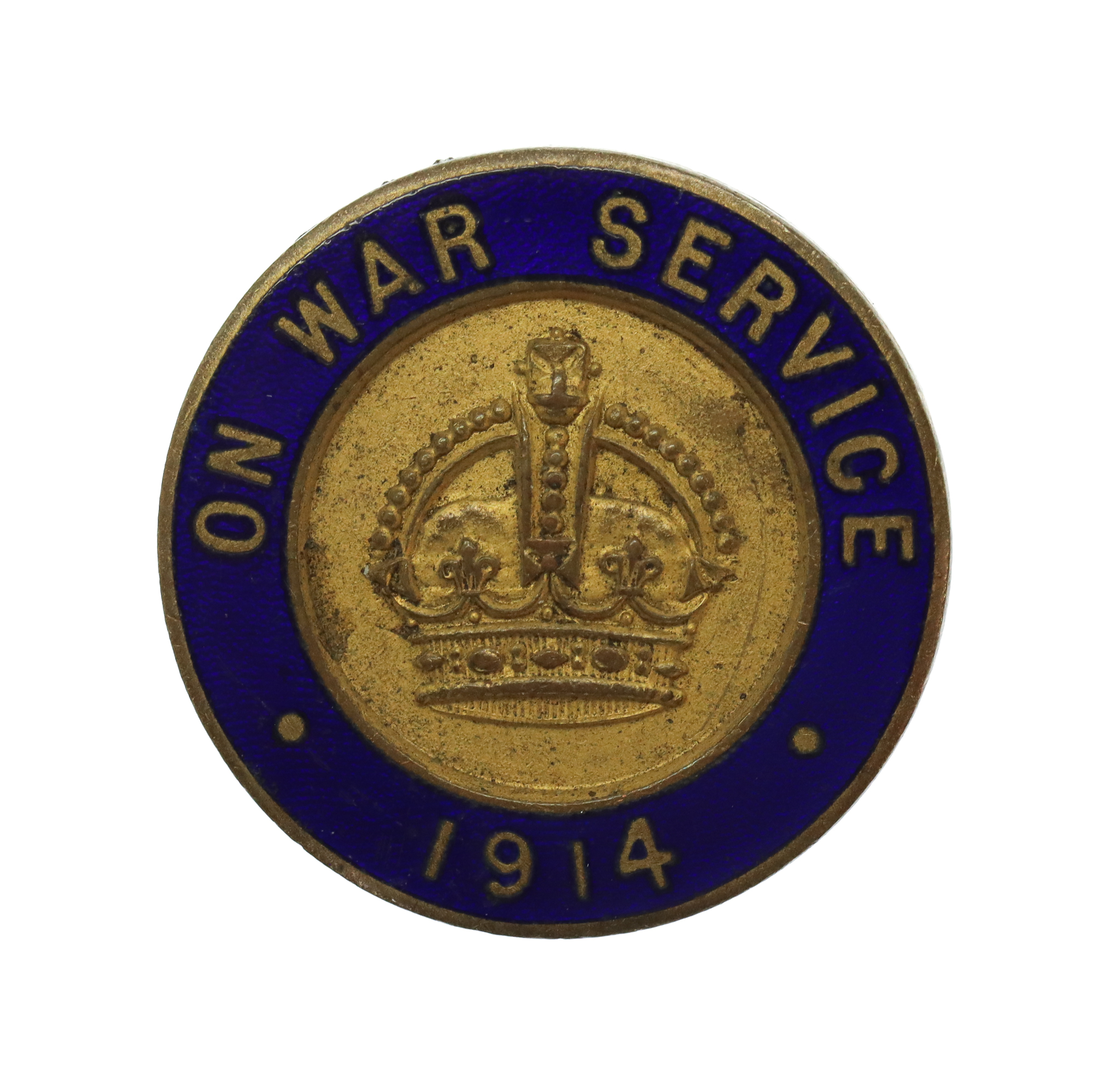 WW1 1914 On War Service Enamelled Lapel Badge