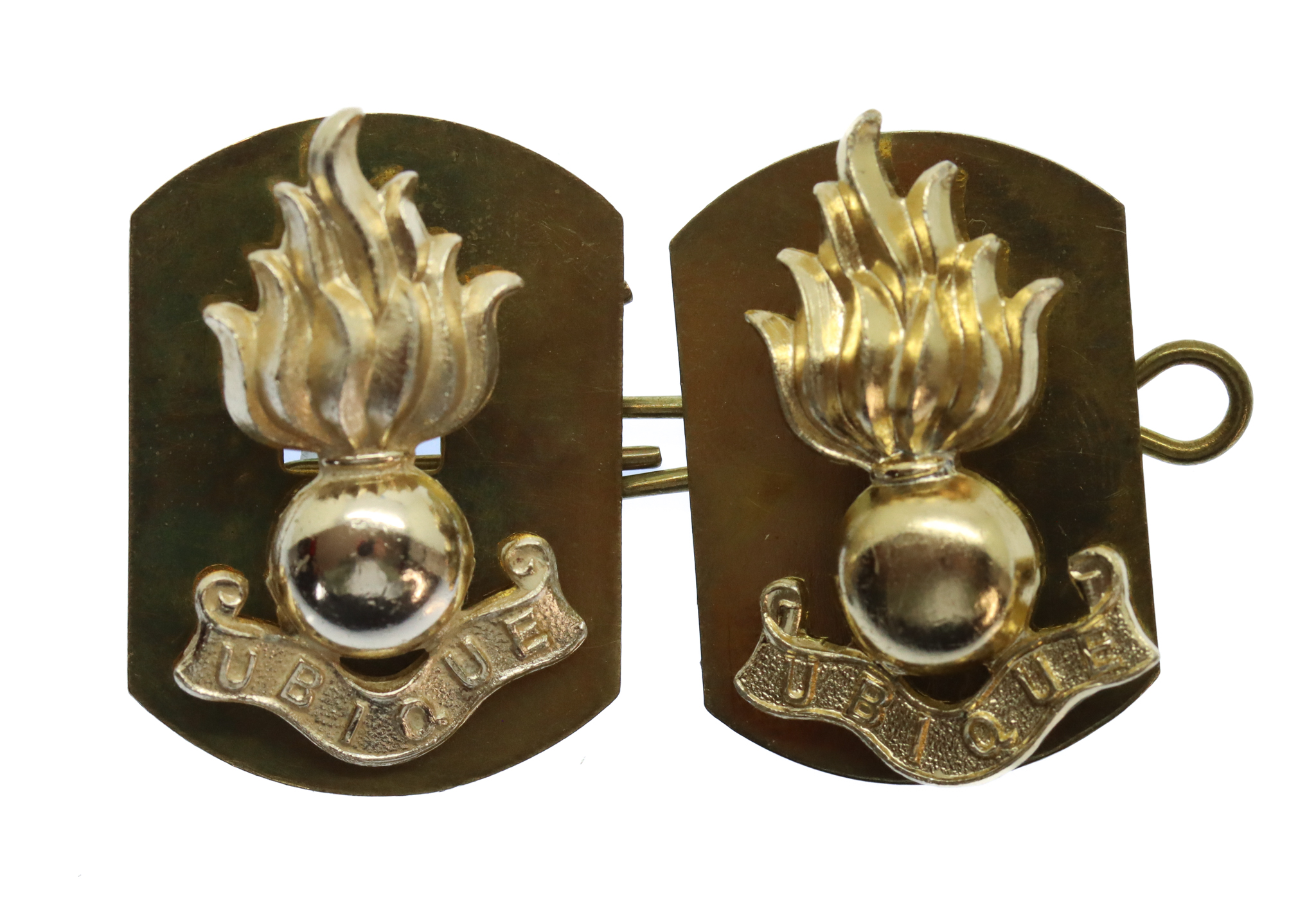 Pair of Royal Engineers Anodised (Staybrite) Collar Badges