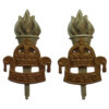 Pair of Royal Army Educational Corps (R.A.E.C.) Bi-Metal Collar Badges - King's Crown
