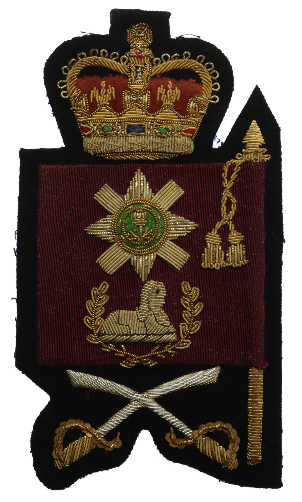 Scots Guards Warrant Officer Class 2 W.O.II Bullion Sleeve Badge - Queen's Crown