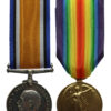 WW1 British War & Victory Medal Pair - Pte. J. Robinson, Machine Gun Corps - Accidentally Wounded