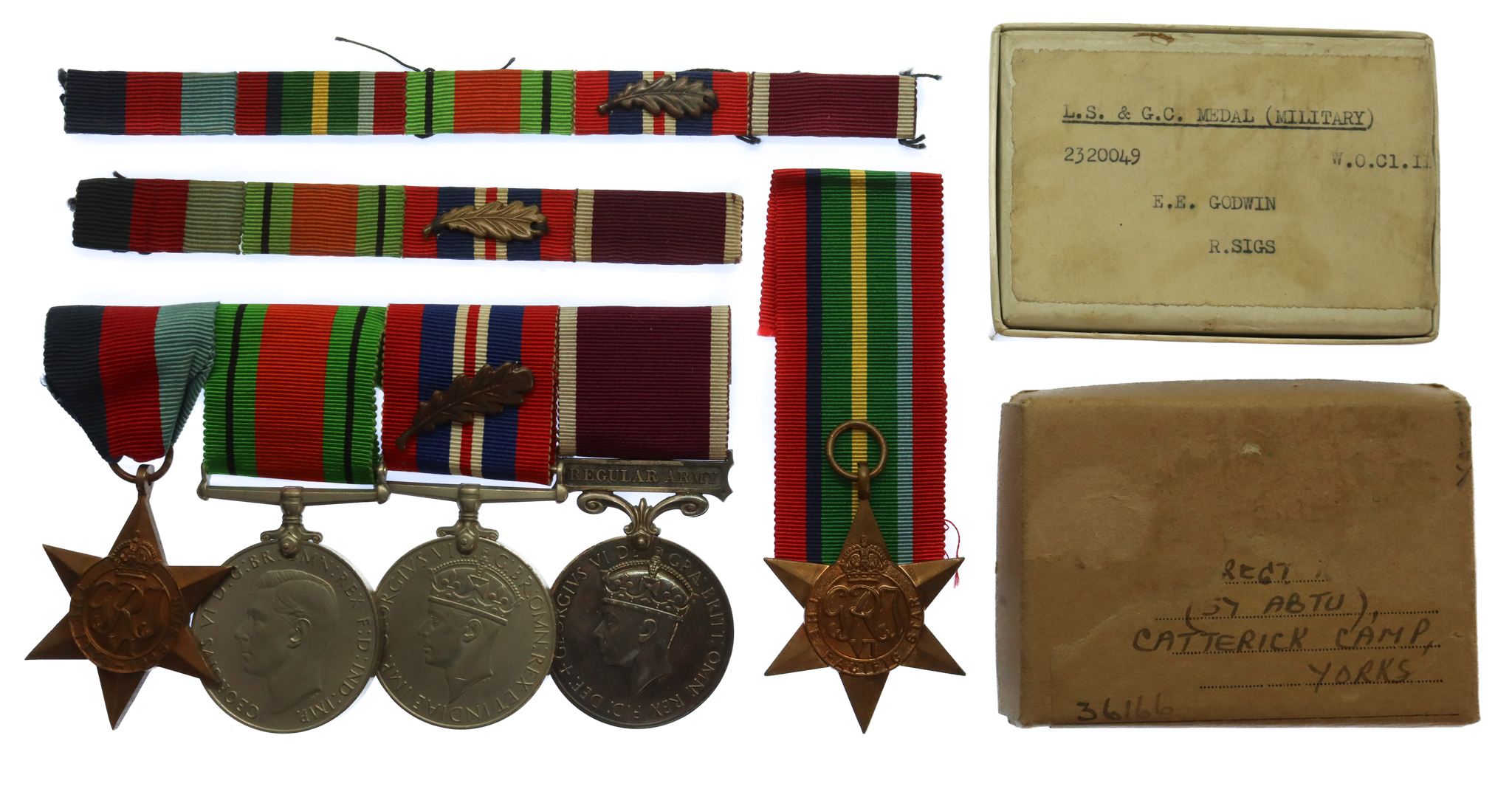 WW2 Japanese POW Mentioned in Despatches Medal Group of Five - WO2. E.E. Godwin, Royal Signals