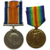 WW1 British War & Victory Medal Pair - Pte. A. Young, King's Own Scottish Borderers