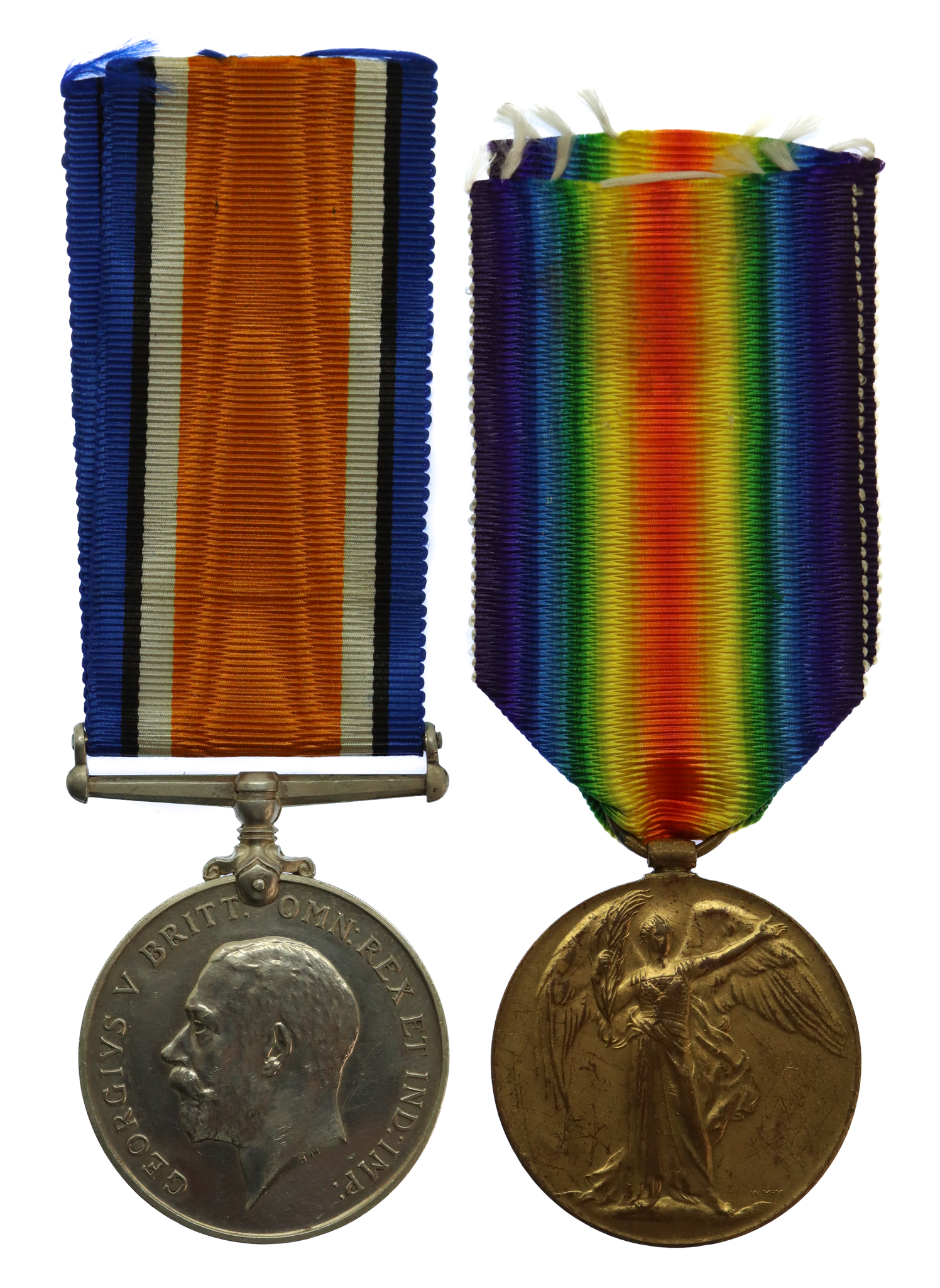 WW1 British War & Victory Medal Pair - Pte. G. Mallen, King's Own Scottish Borderers