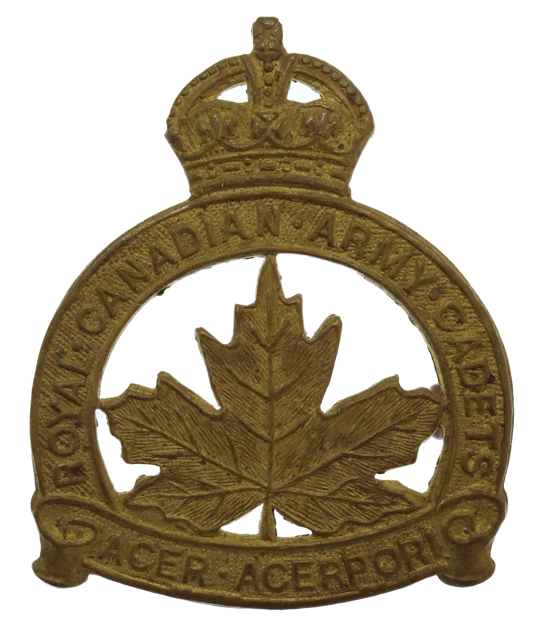 Royal Canadian Army Cadets Cap Badge - King's Crown