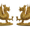 Pair of Welsh Regiment Officer's Gilt Collar Badges