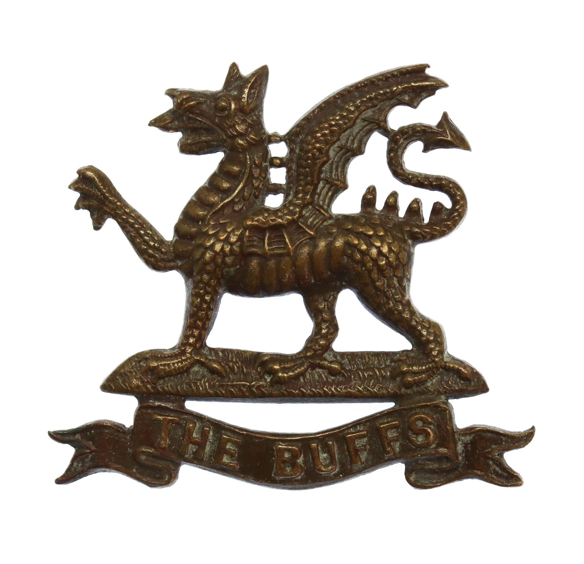 East Kent Regiment (The Buffs) Officer's Service Dress Collar Badge