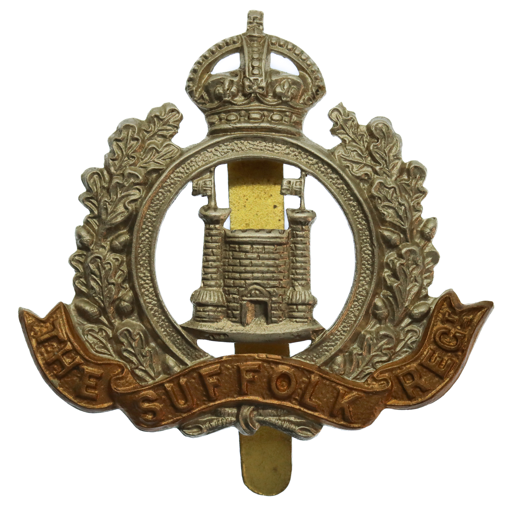 4th Bn. Suffolk Regiment Cap Badge - King's Crown