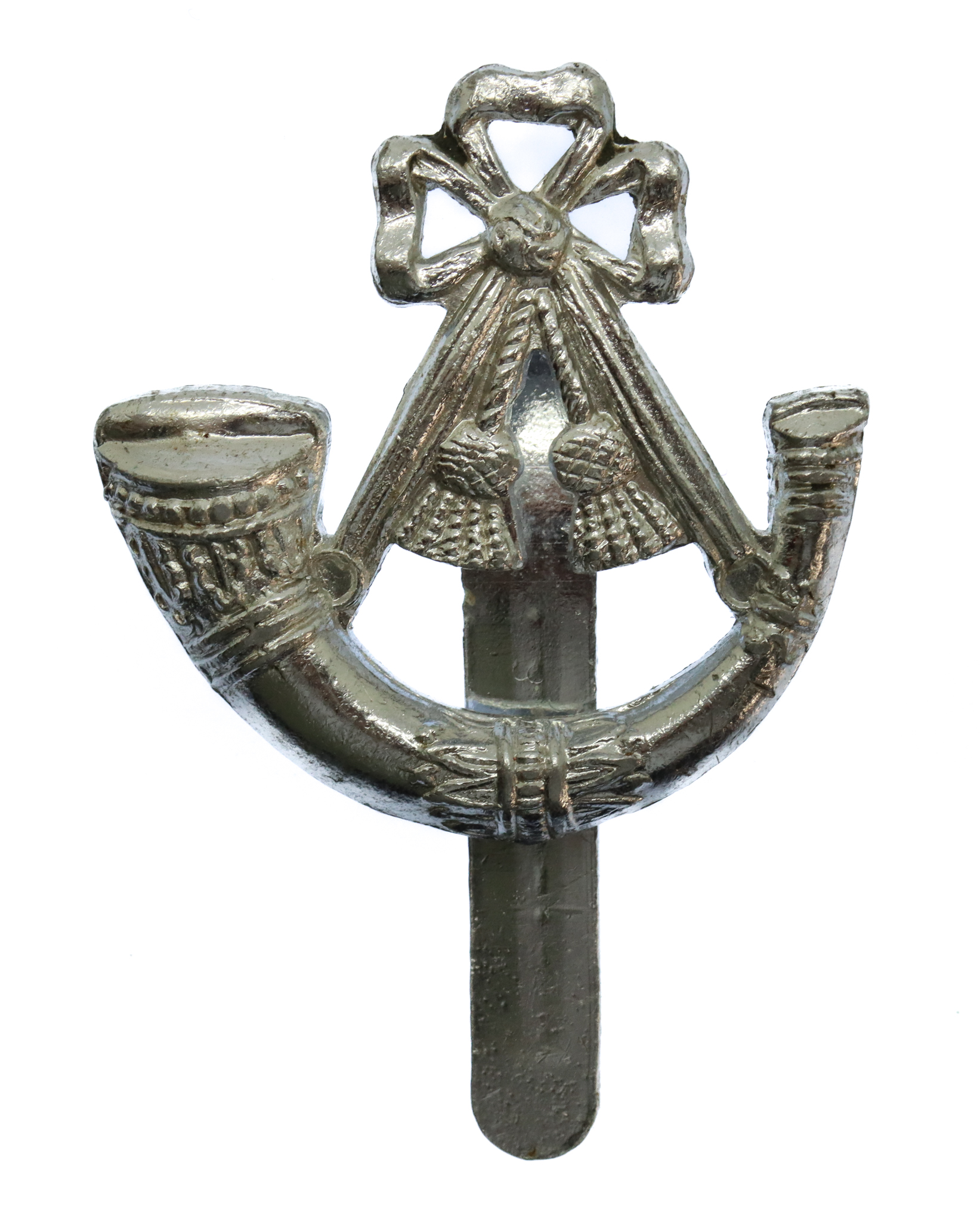 Light Infantry Anodised (Staybrite) Cap Badge