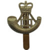 Durham Light Infantry (D.L.I.) White Metal Beret Badge - Queen's Crown
