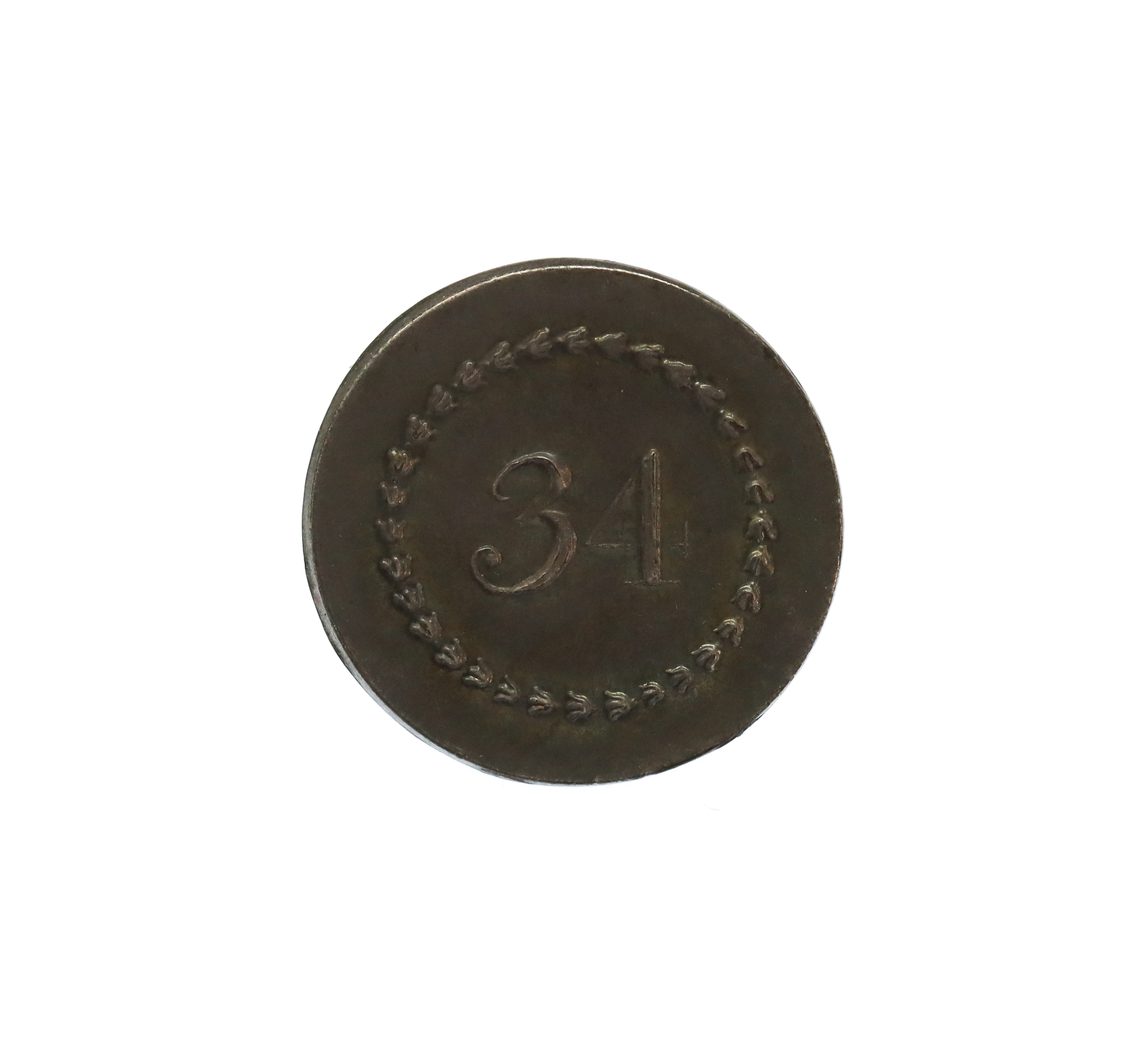 George III 34th (Cumberland) Regiment of Foot Button c.1790-1797 (17mm)