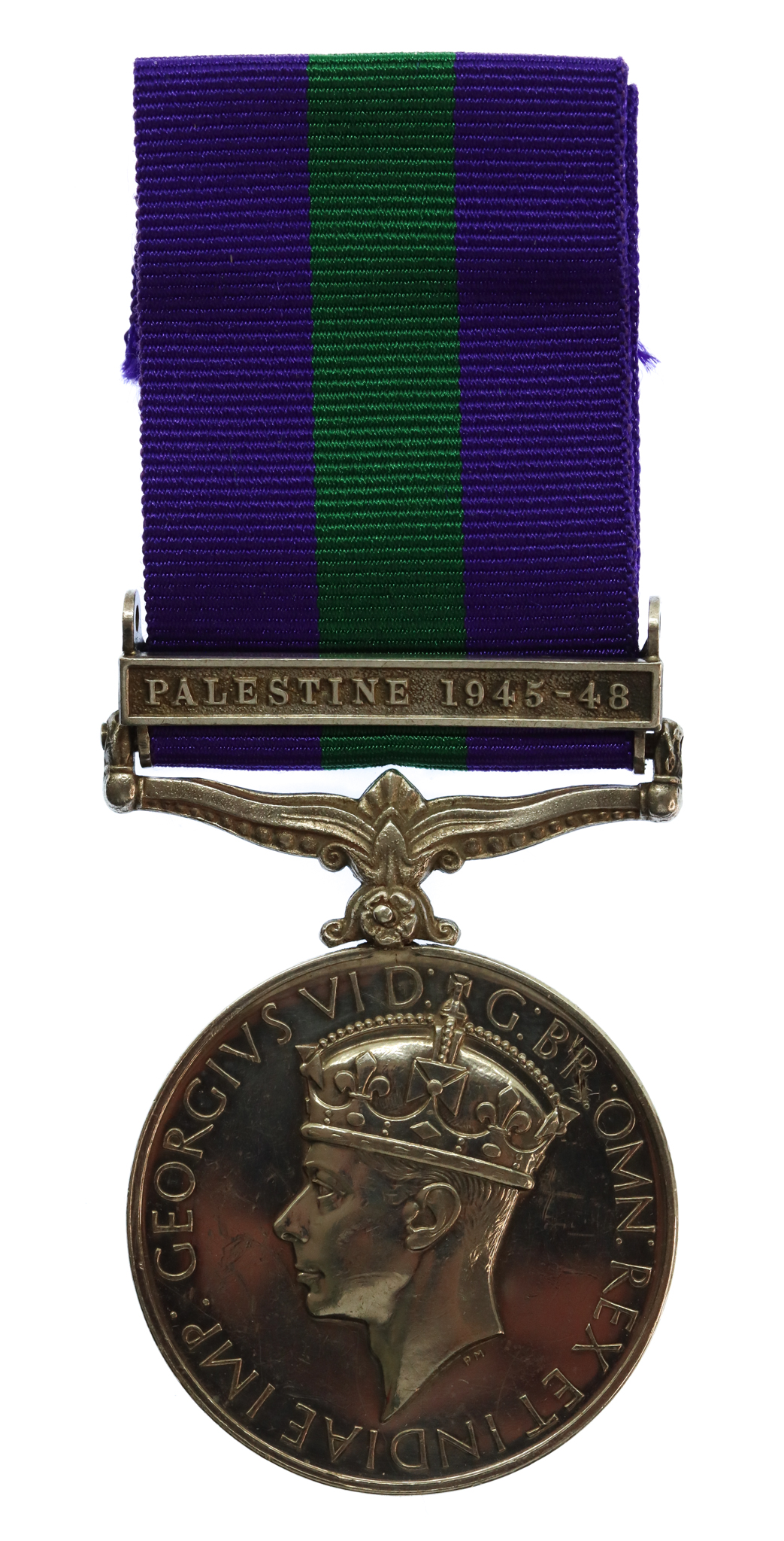 General Service Medal (Clasp - Palestine 1945-48) Pte. D. Gardham, King's Own Scottish Borderers