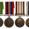WW2 Defence Medal, War Medal, Naval General Service Medal (Clasp - Near East) and Royal Naval LS&GC Medal Group of Four - E.R Hayman, C.E.R.A., Royal Navy