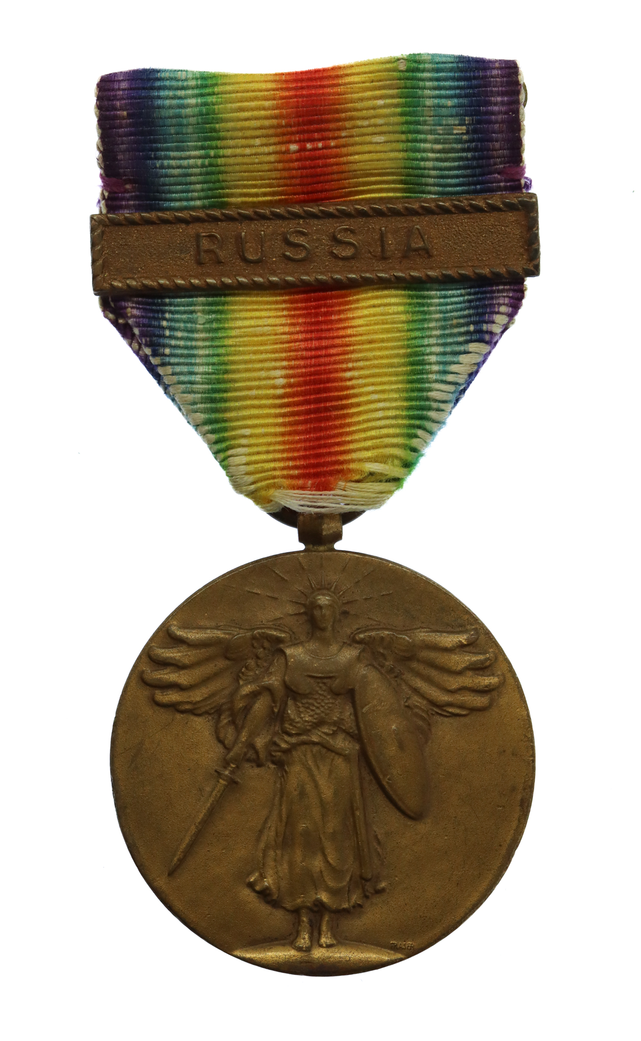 U.S.A. WW1 Victory Medal With Clasp Russia