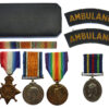WW1 1914-15 Star Medal Trio with Relatives Civil Defence Long Service Medal - Pte. A.V. Greene, Royal Marine Light Infantry