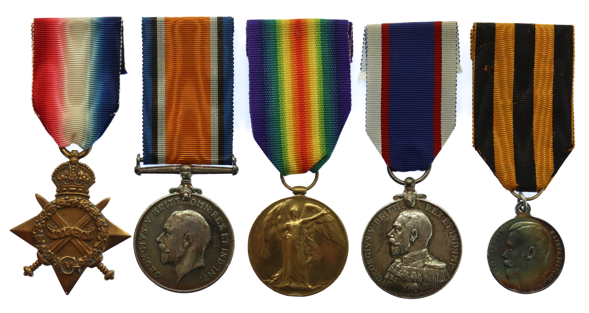 WW1 1914-15 Star, British War Medal, Victory Medal, R.F.R. LS&GC and Russian Medal of St. George, 4th Class - Pte. B.E. Hartley, Royal Marine Light Infantry & Royal Fleet Reserve