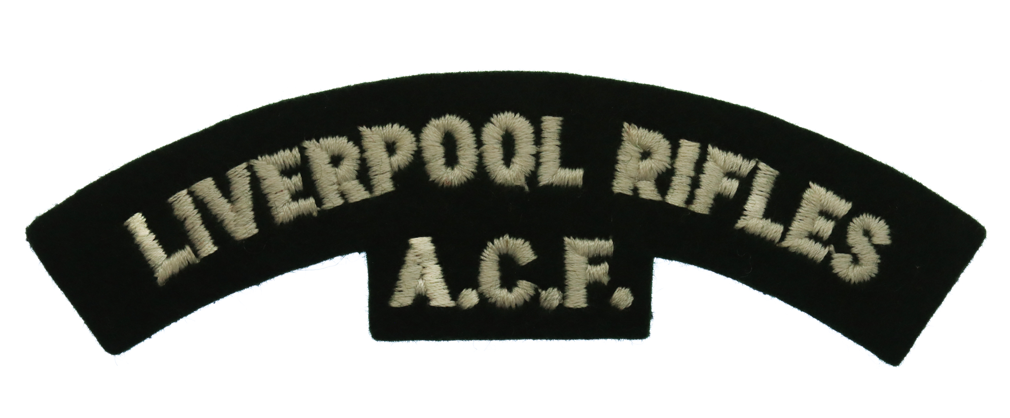 Liverpool Rifles A.C.F. Cloth Shoulder Title