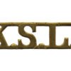 King's Shropshire Light Infantry (K.S.L.I.) Brass Shoulder Title