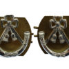 Pair of Light Infantry Anodised (Staybrite) Collar Badges