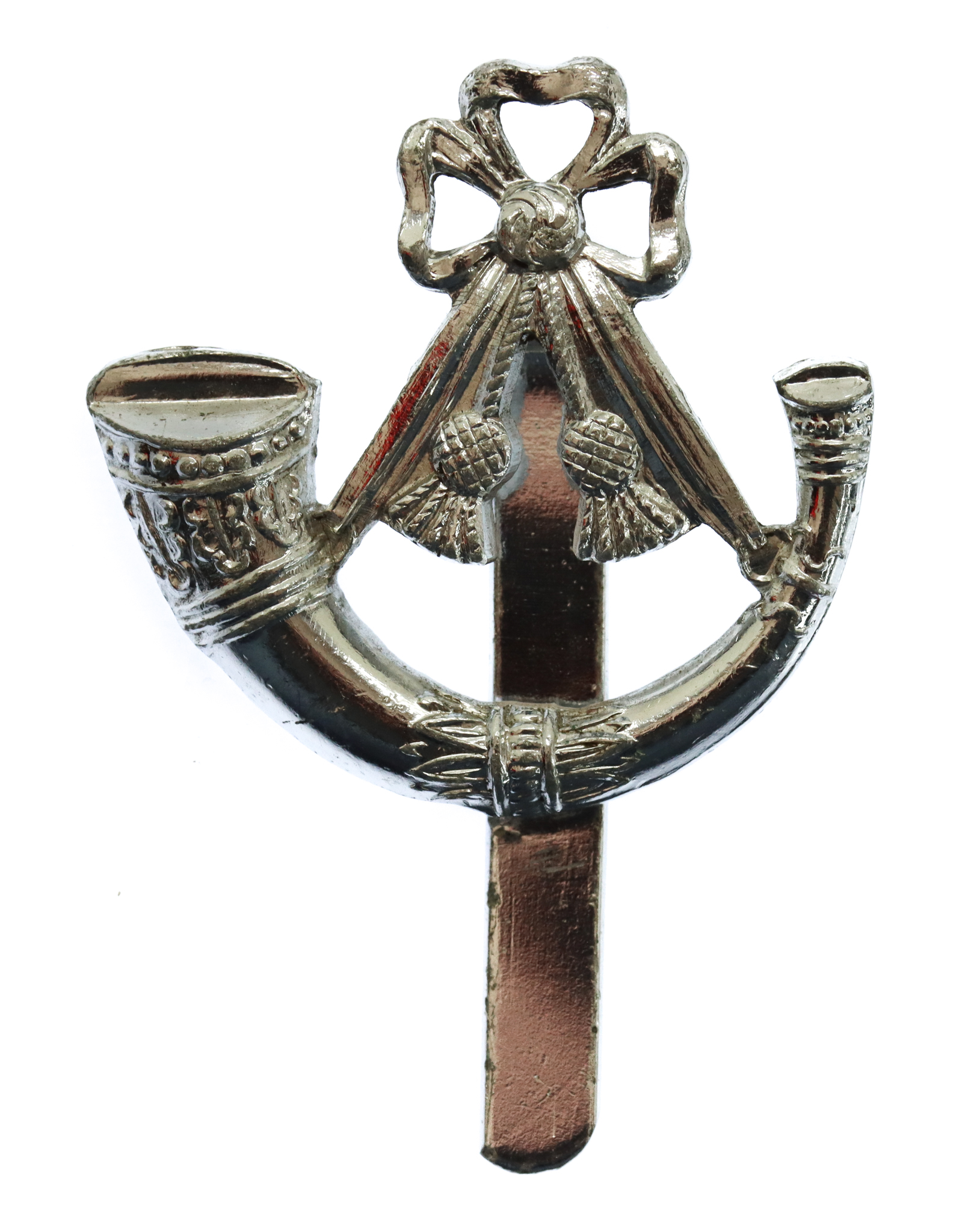 Light Infantry Anodised (Staybrite) Cap Badge