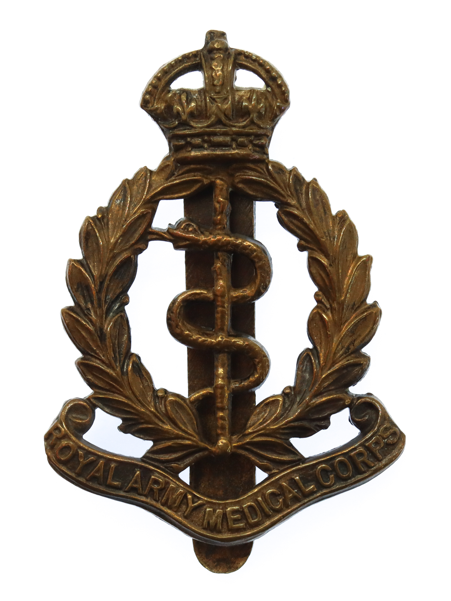 Royal Army Medical Corps (R.A.M.C.) Cap Badge - King's Crown