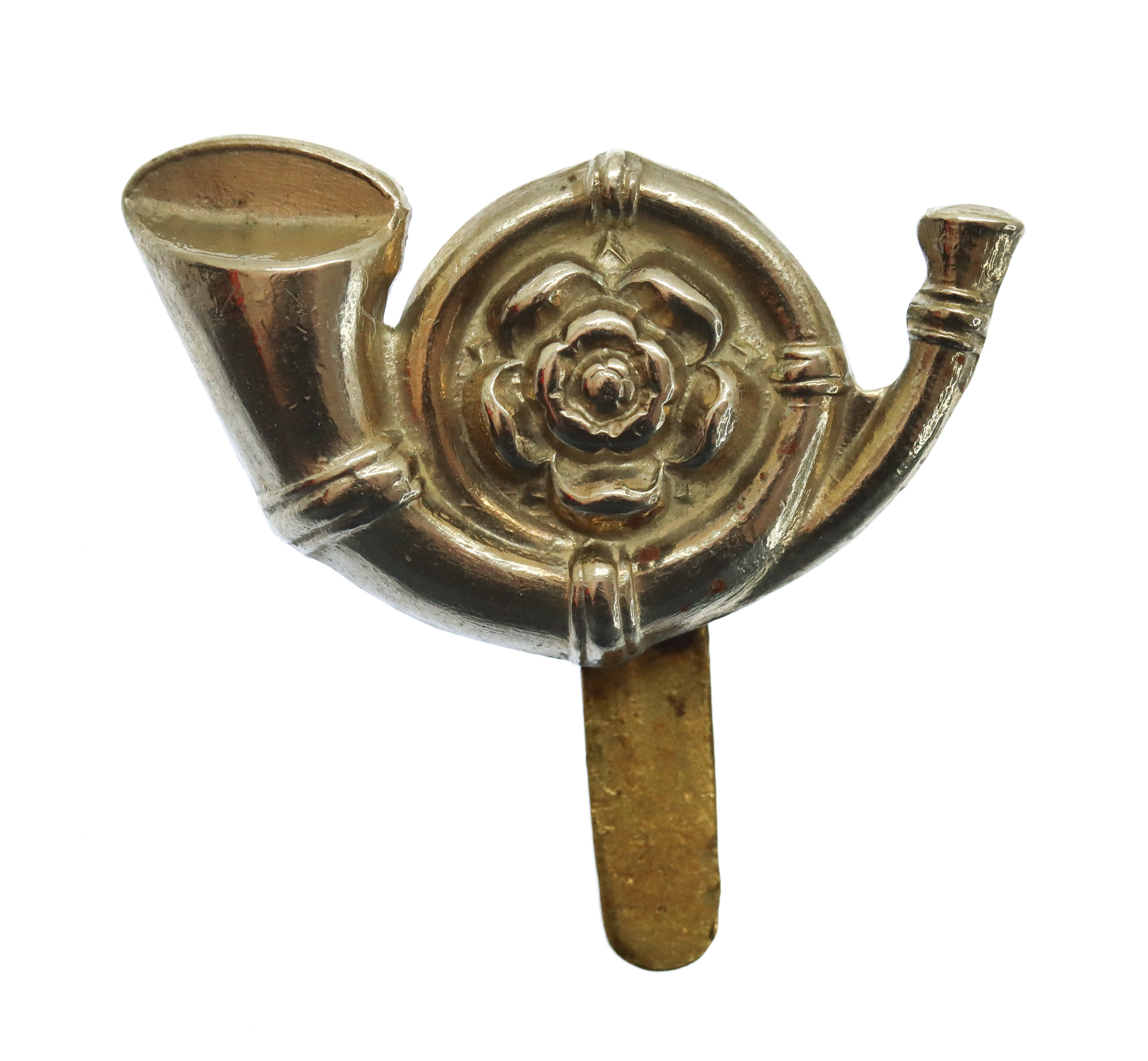 King's Own Yorkshire Light Infantry (K.O.Y.L.I.) White Metal Cap Badge