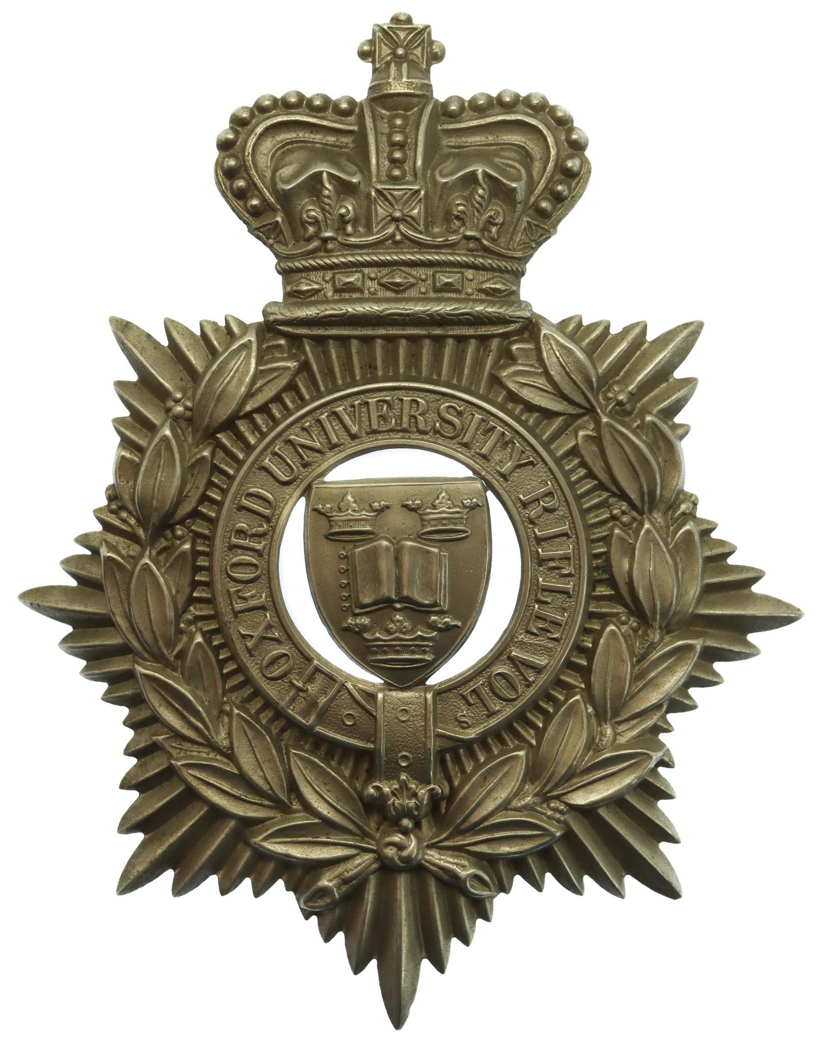 Victorian Oxford University Rifle Volunteers Helmet Plate