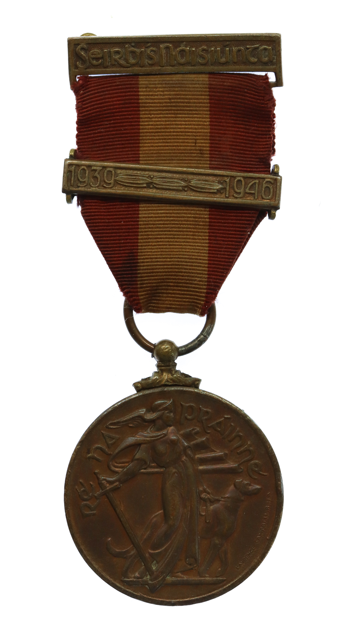 Ireland Emergency Service Medal 1939-1946 Local Security Force With Bar 1939-1946 (Na Caomnoiri Aitiula)