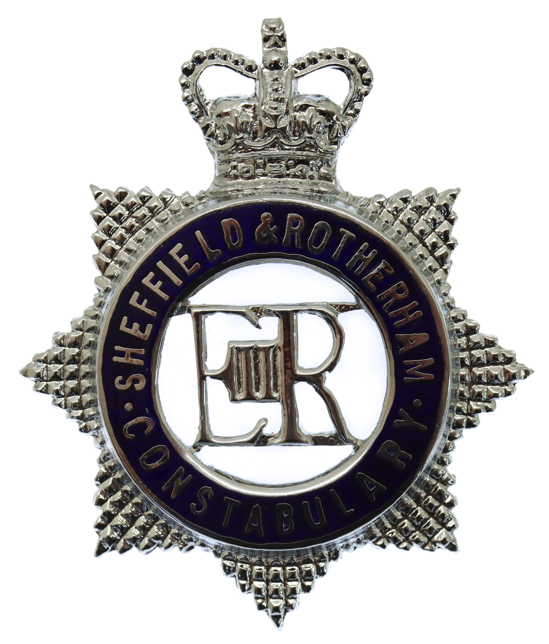 Sheffield & Rotherham Constabulary Senior Officer's Enamelled Cap Badge - Queen's Crown