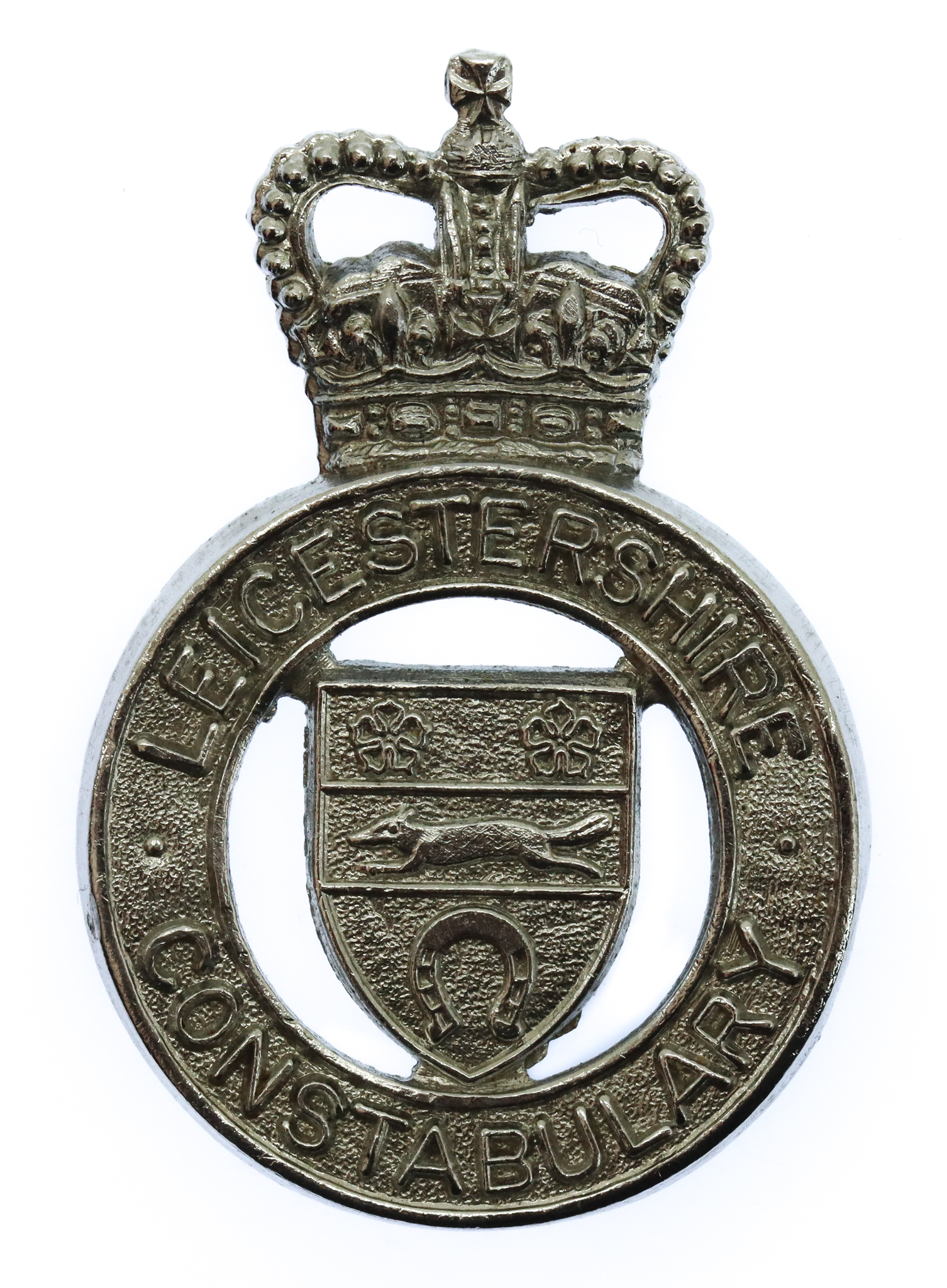Leicestershire Constabulary Cap Badge - Queen's Crown