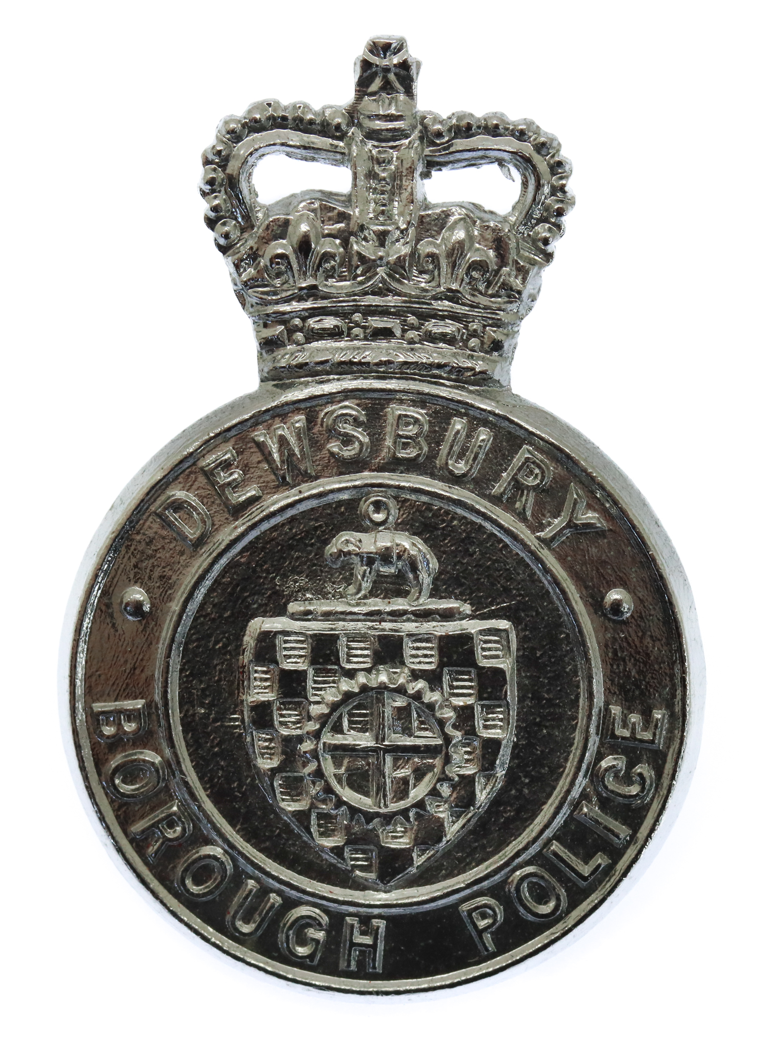 Dewsbury Borough Police Cap Badge - Queen's Crown (Non Voided)