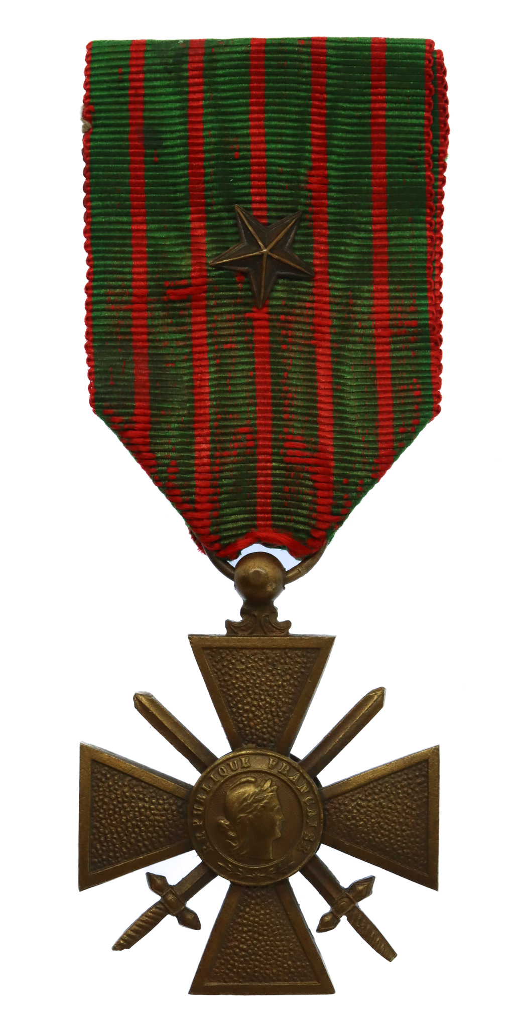 France WW1 Croix De Guerre 1914-1918 With Bronze Star