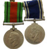 WW2 Defence Medal and George VI Police Long Service & Good Conduct Medal Pair - Const. George E. Nicholson