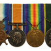 WW1 1914 Mons Star, British War Medal, Victory Medal and Territorial Efficiency Medal Group of Four - Cpl. J.J. Fleming, 6th Bn. Welsh Regiment