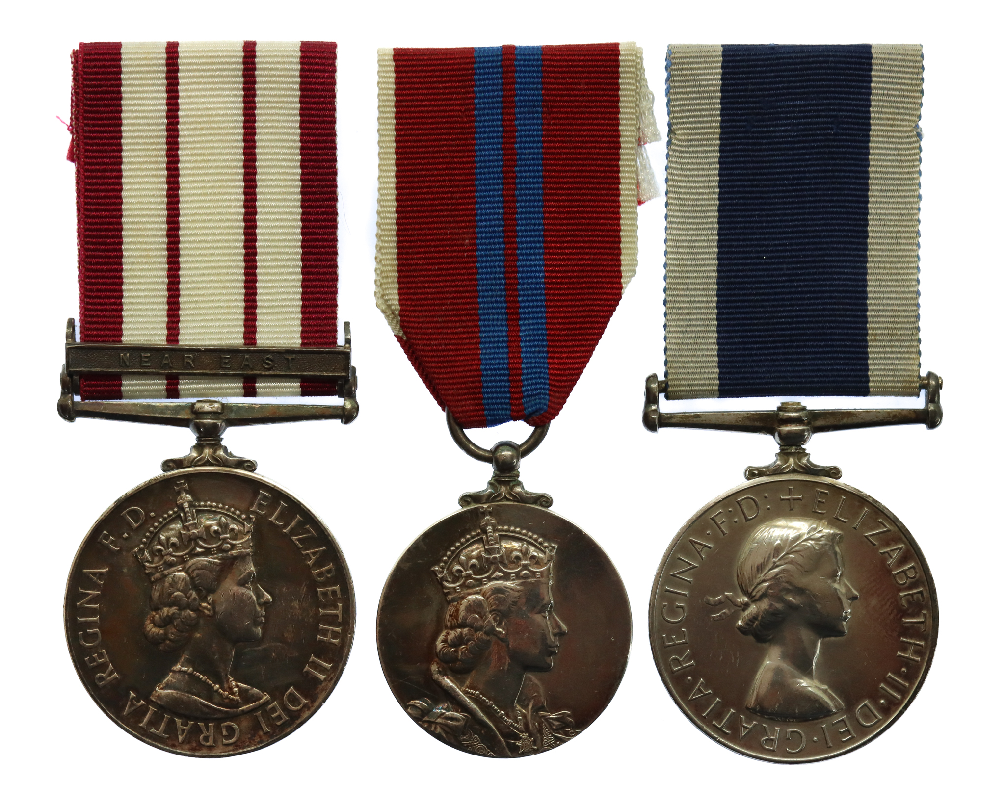 Naval General Service Medal (Clasp - Near East), 1953 Coronation and RN Long Service & Good Conduct Medal Group of Three - Leading Sick Berth Attendant M.A.P. Sargeant, Royal Navy