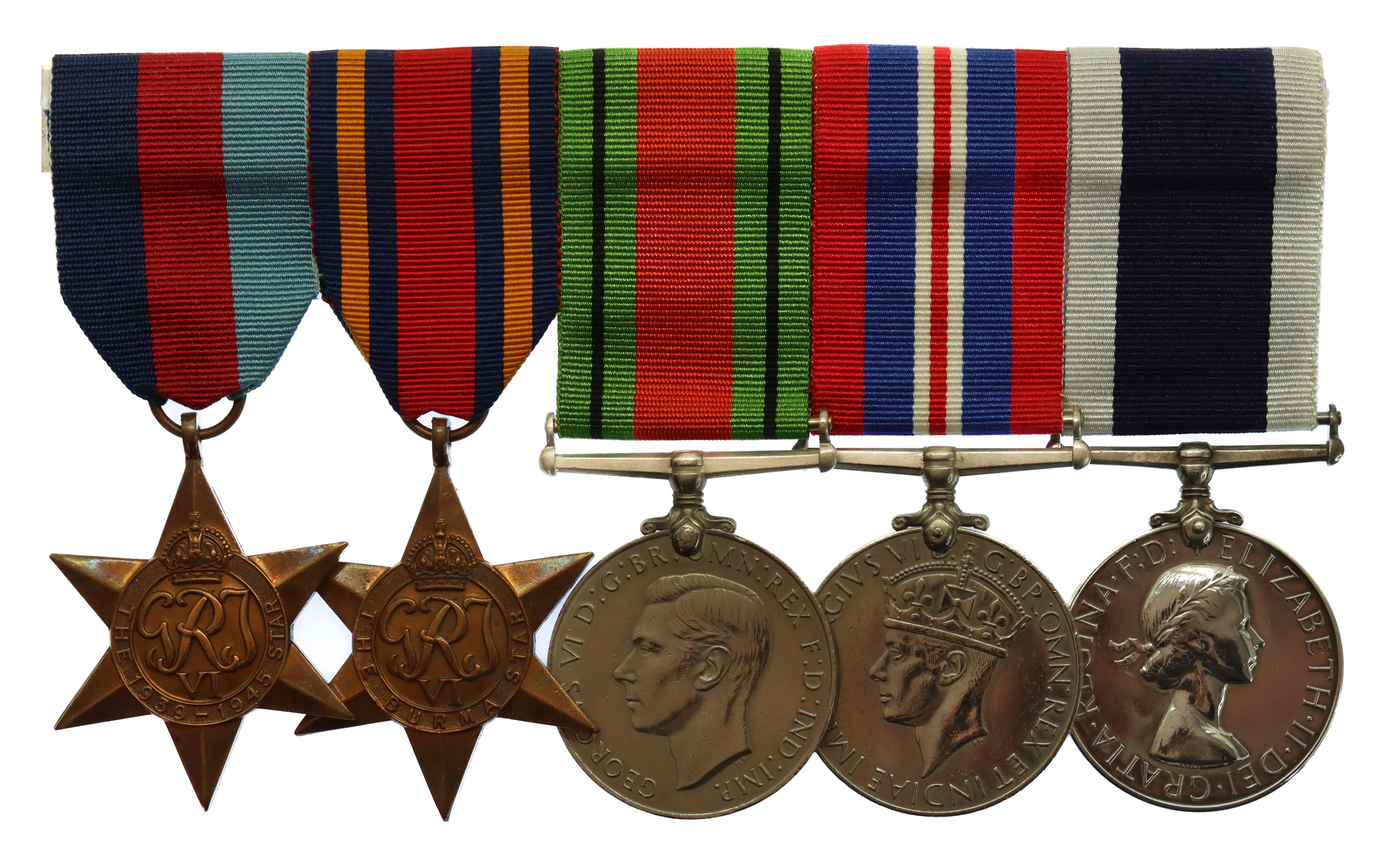 WW2 and Royal Navy Long Service & Good Conduct Medal Group of Five - Air Artificer 2nd Class J.S. Taylor, Fleet Air Arm, Royal Navy