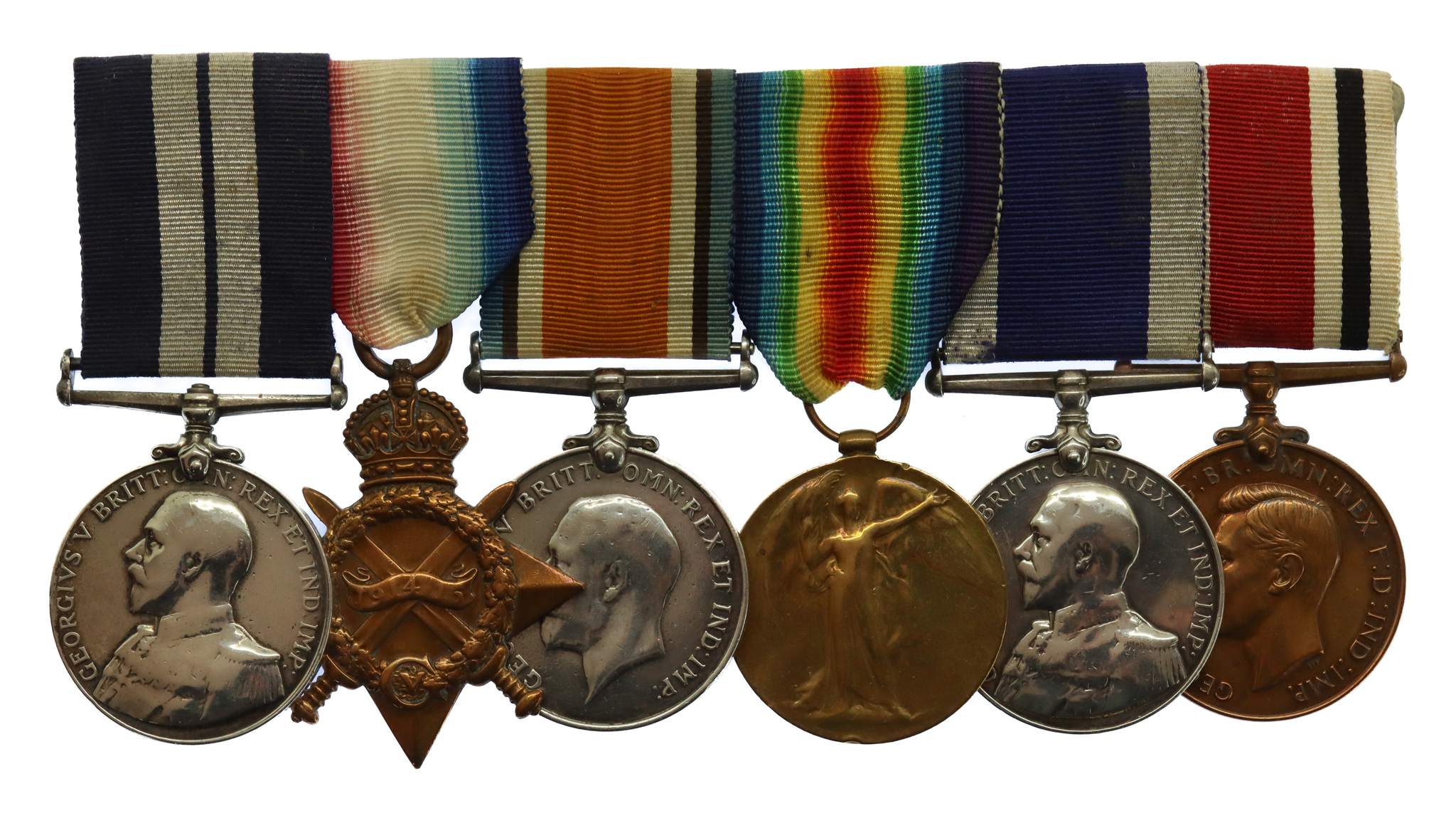 WW1 Distinguished Service Medal and LS&GC Group of Six - Yeoman of Signals P. Freeman, Royal Navy