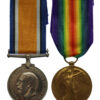 WW1 British War & Victory Medal Pair - Pte. J.W. Loukes, York & Lancaster Regiment - Wounded