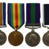 WW1 British War Medal, Victory Medal, GSM (Clasp - Kurdistan) and RAF Long Service & Good Conduct Medal Group of Four - Sgt. J. Smith, Hampshire Regiment and Royal Air Force