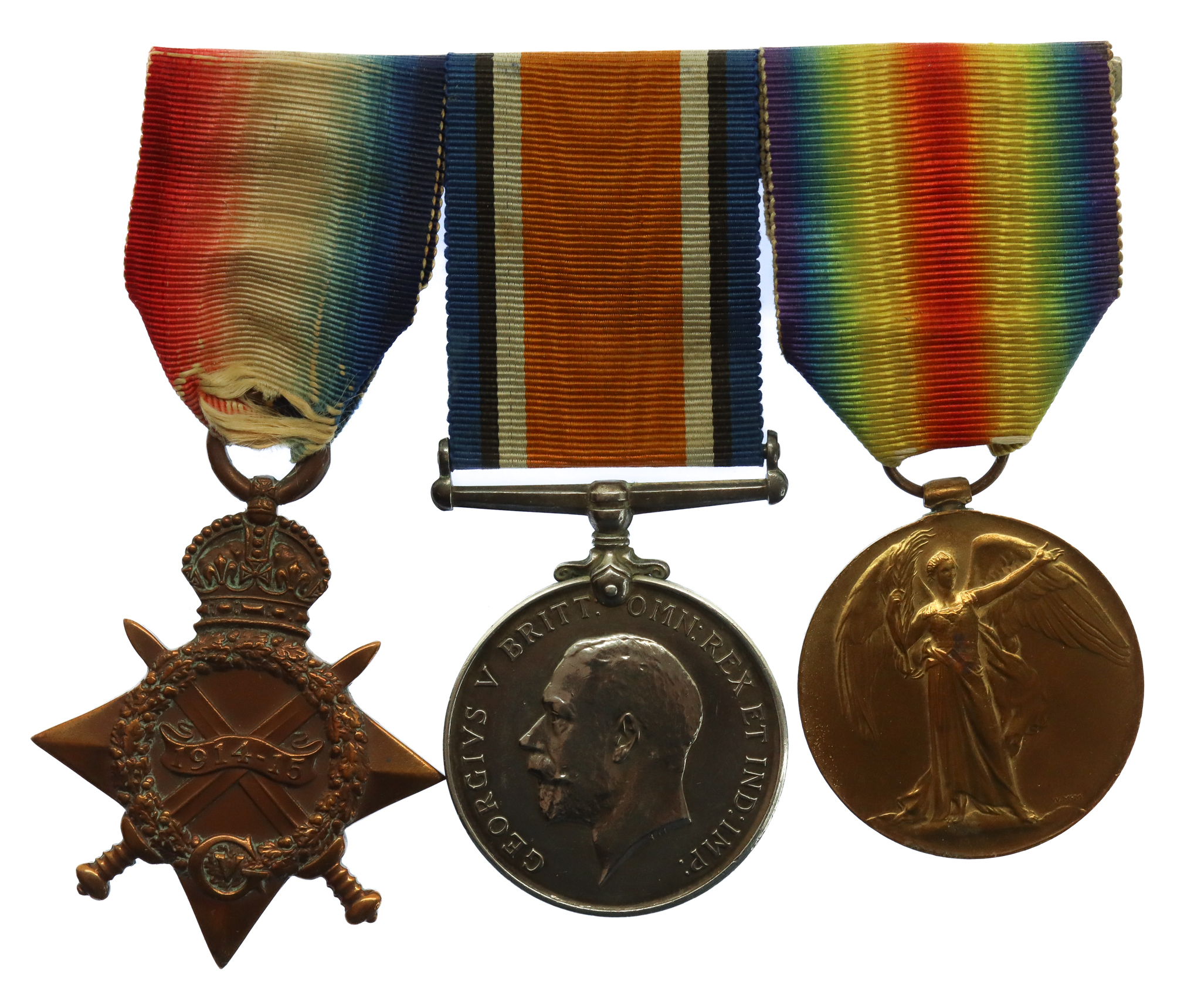WW1 1914-15 Star Medal Trio - Sto.1. F. Salmon, Royal Navy