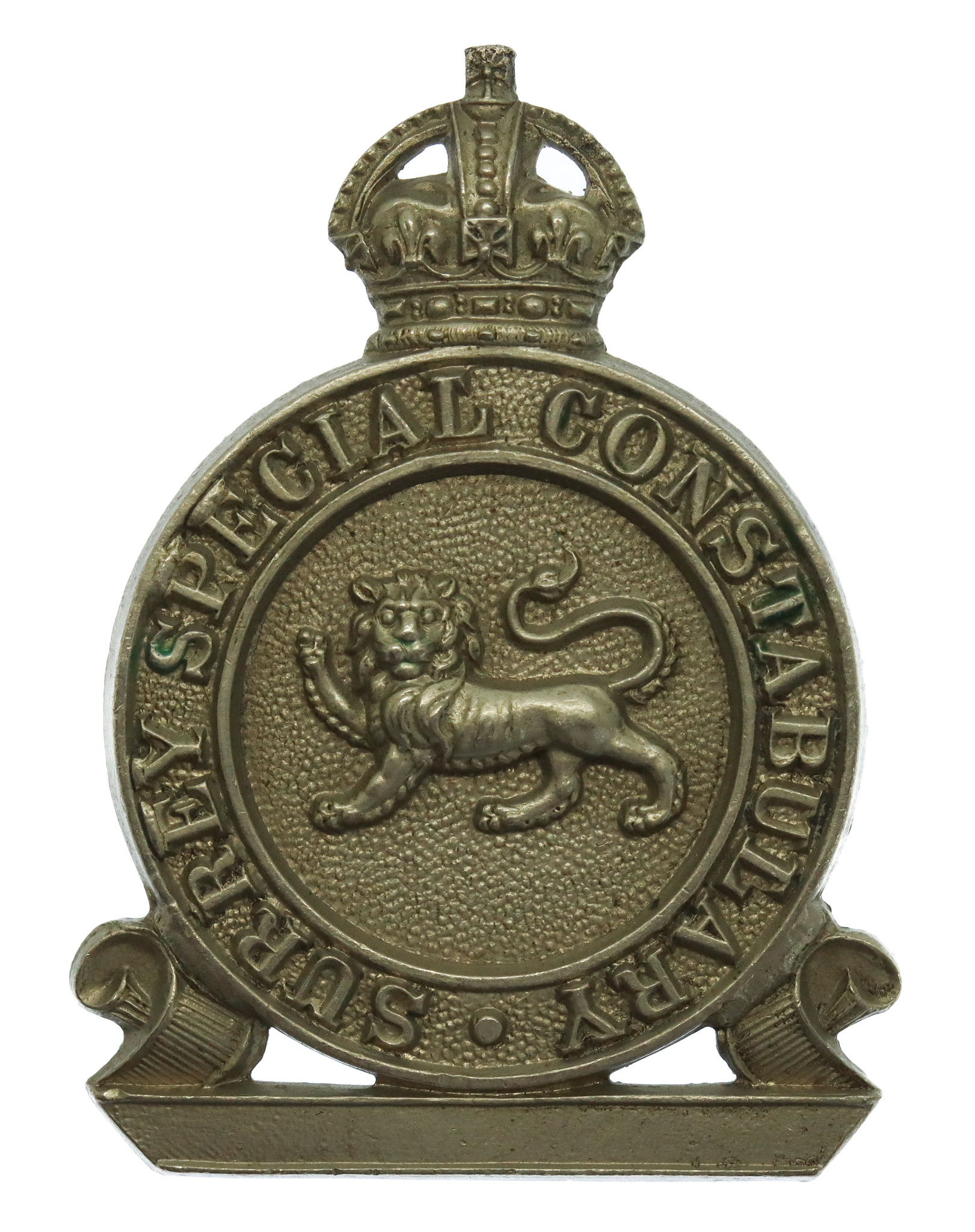 Surrey Special Constabulary Cap Badge - King's Crown