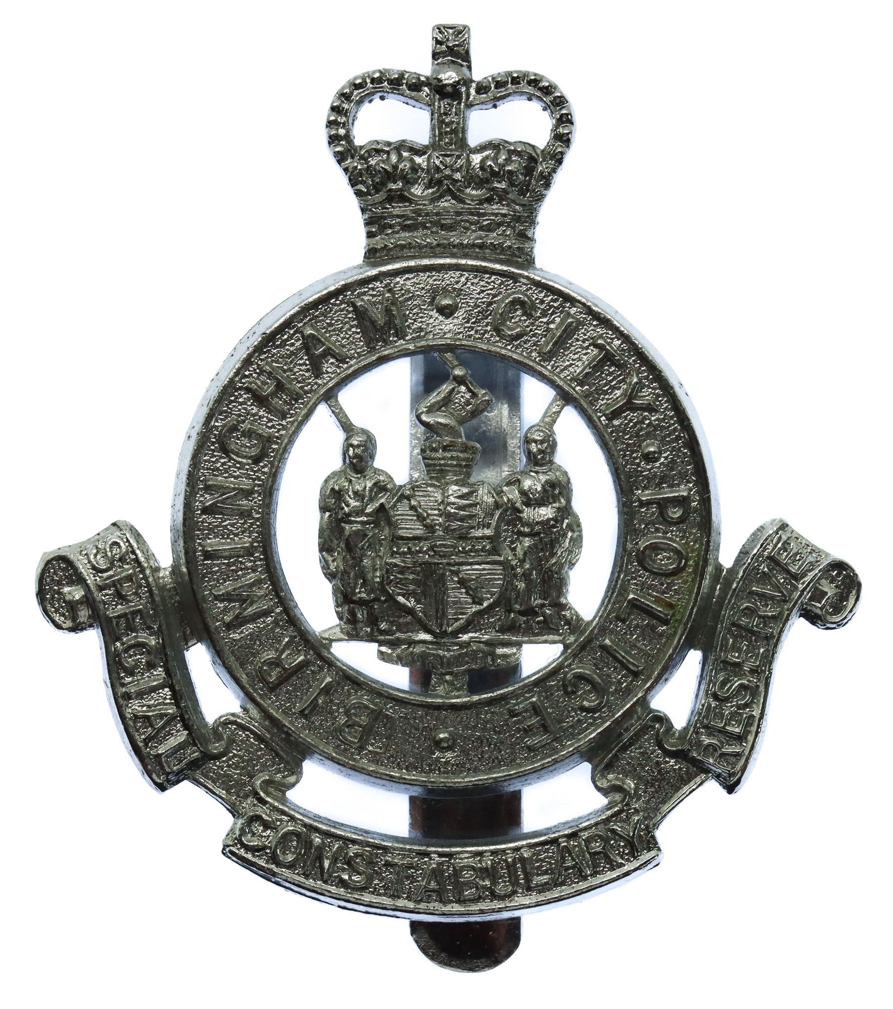 Birmingham City Police Special Constabulary Reserve Cap Badge - Queen's Crown
