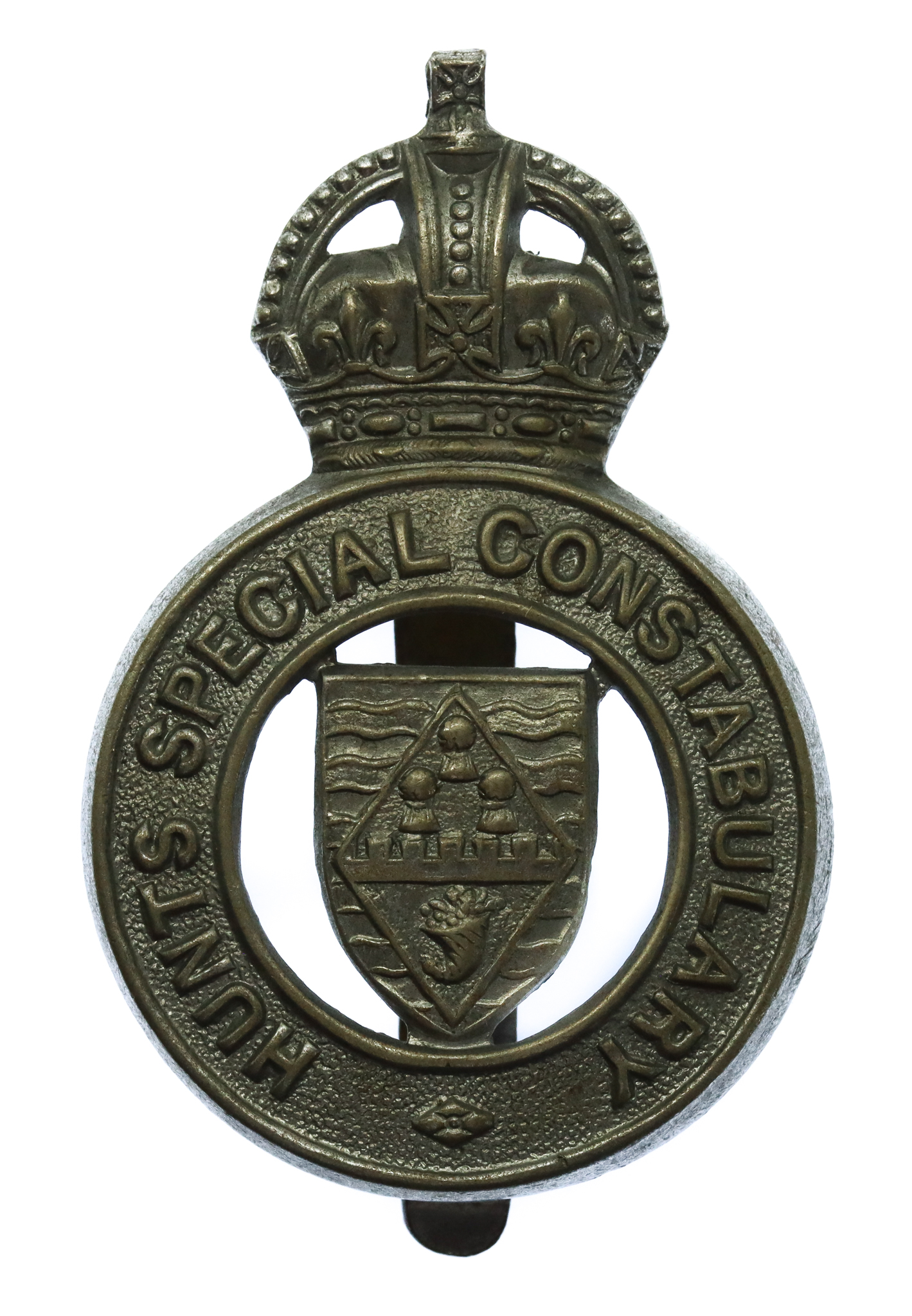 Hunts Special Constabulary Cap Badge - King's Crown