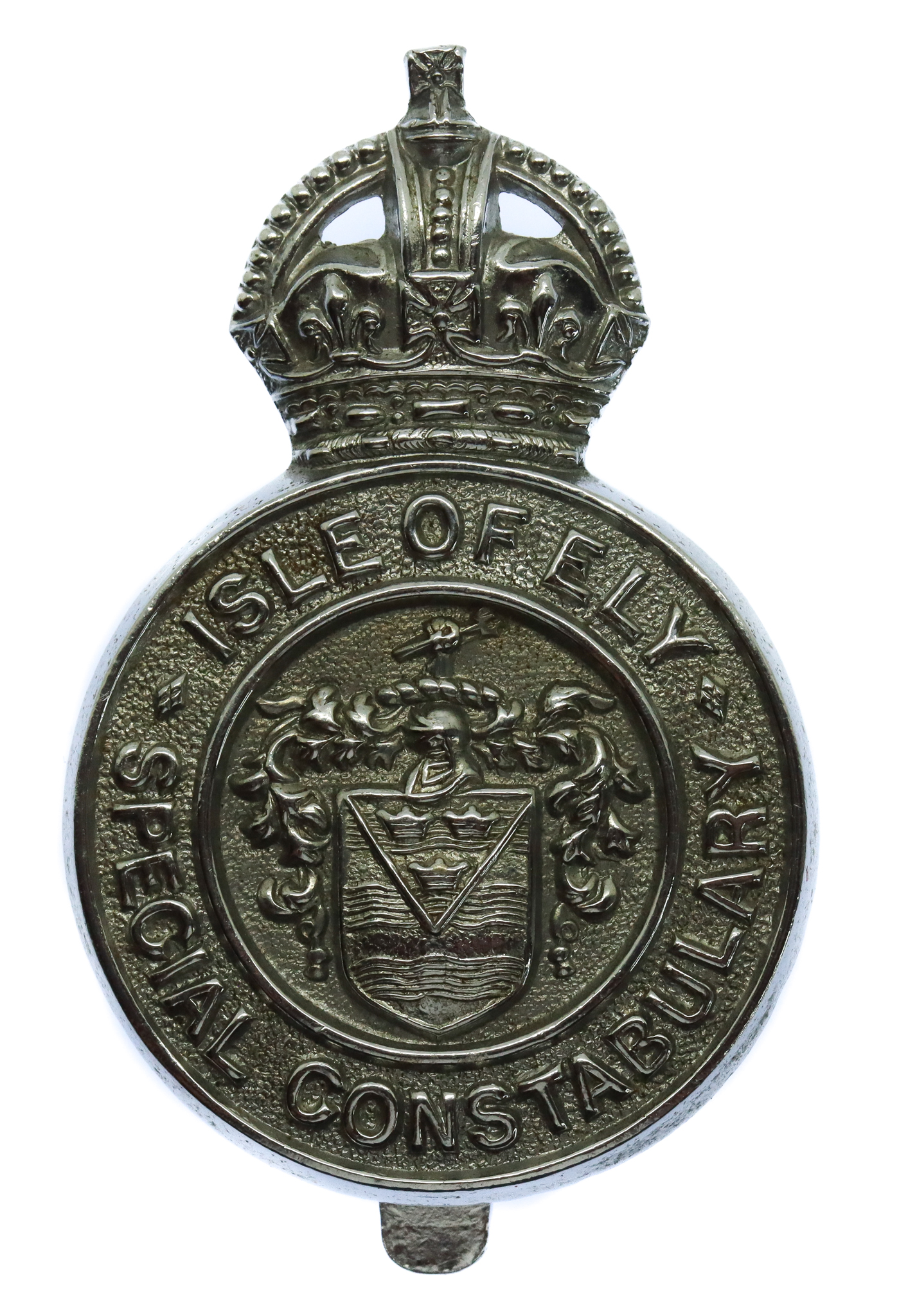 Isle of Ely Special Constabulary Cap Badge - King's Crown