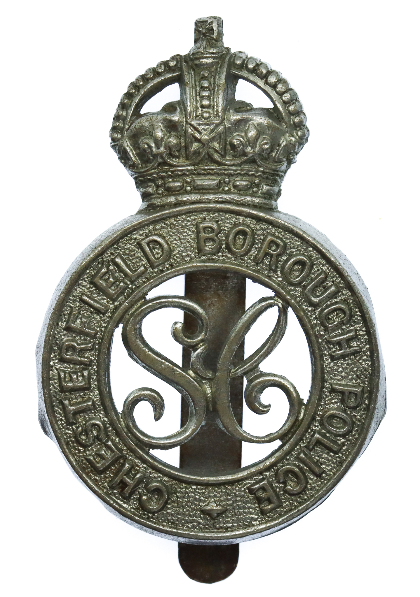 Chesterfield Borough Police Special Constabulary Cap Badge - King's Crown