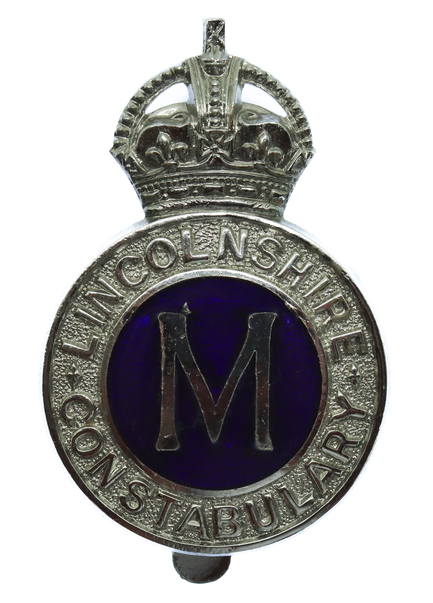 Lincolnshire Constabulary Messenger Cap Badge - King's Crown