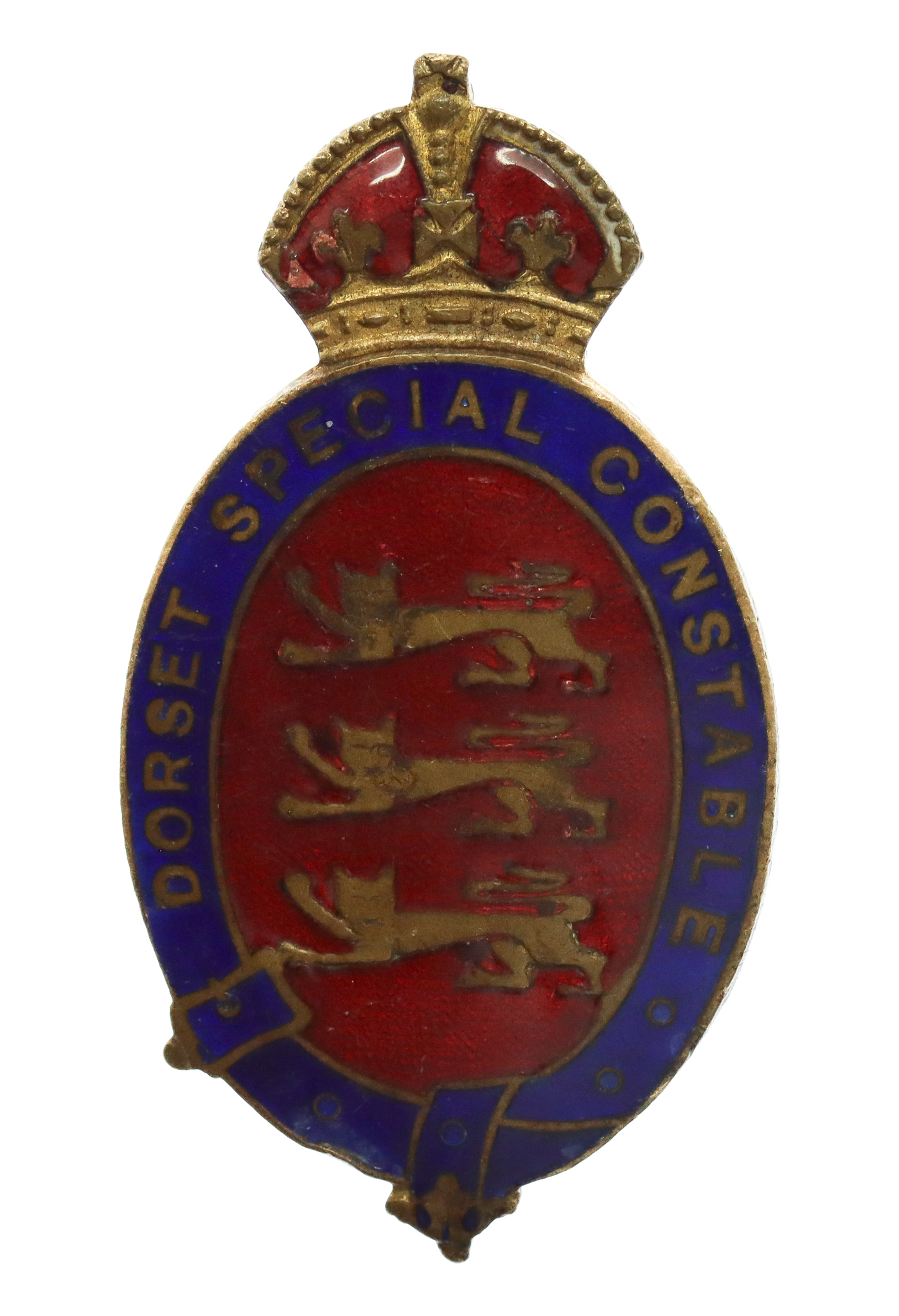 Dorset Special Constabulary Enamelled Lapel Badge - King's Crown