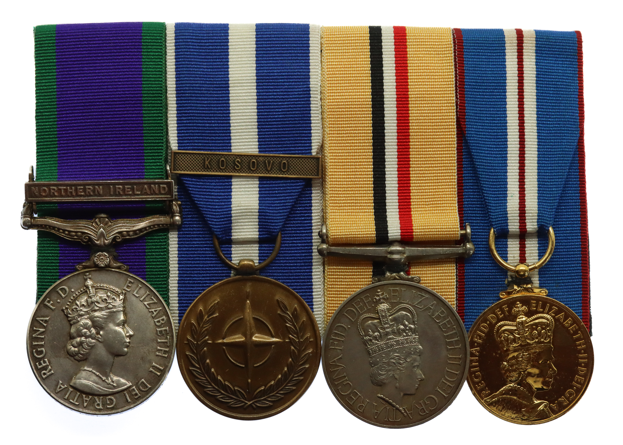 Campaign Service Medal (Clasp - Northern Ireland), NATO Kosovo, Iraq Medal and Golden Jubilee Medal Group of Four - L.Cpl. P.S. Cook, Royal Logistic Corps